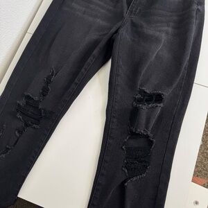 Black Ripped Jeans Junior Size 13 or Women's Size 10 or 12.
